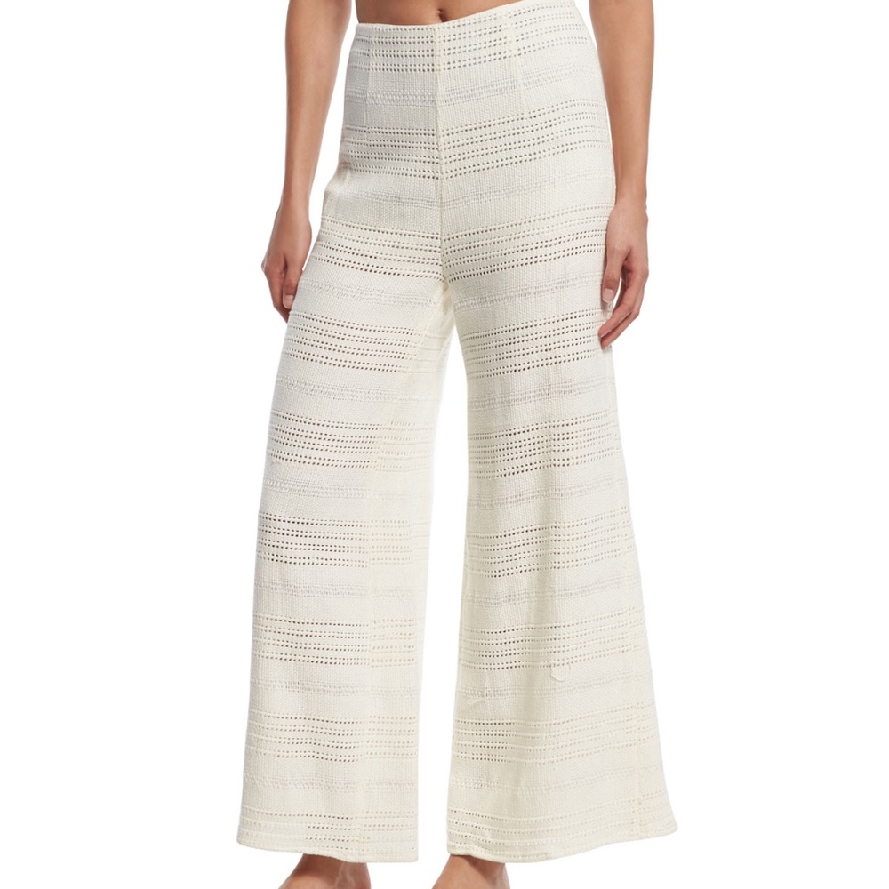 Mara Hoffman Crochet Wide-Leg Coverup Pants